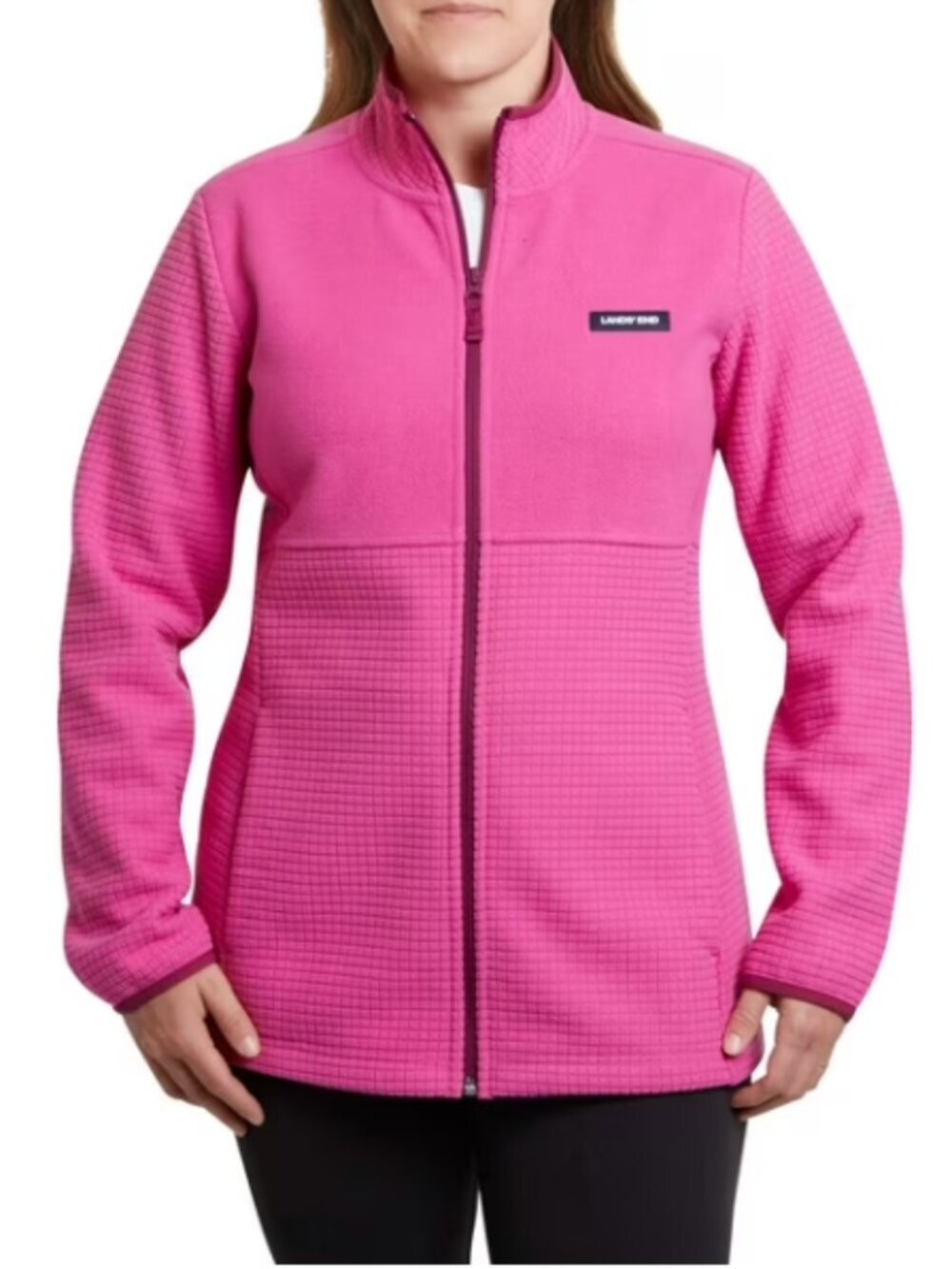 Land's End Grid Fleece Zip Up